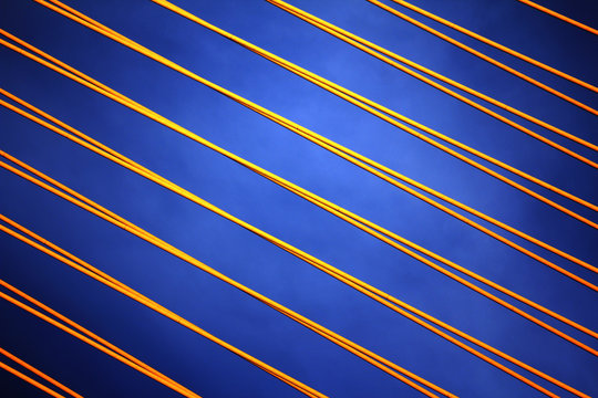 Yellow vertical striped Pattern on blue Background.