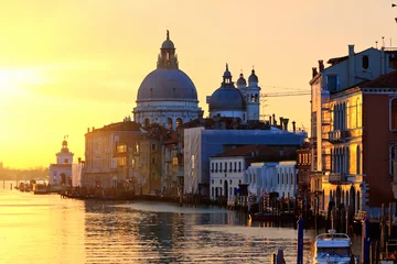 Fototapete Rund Sonnenaufgang in Venedig © sborisov