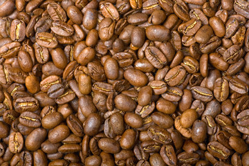 Roasted coffee beans background