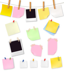 Note papers. Vector.