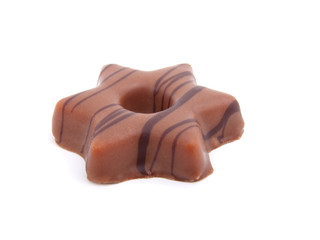 Christmas star cake isolated on white background