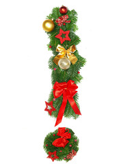 Christmas alphabet letter "!"