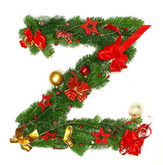 Christmas alphabet letter "Z"