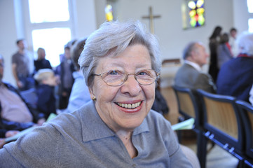 Senior Woman in Church