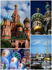 Obraz premium Les clochers de Moscou à Saint Petersbourg