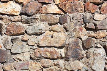 Fototapeta premium Structure of a concrete and stone wall