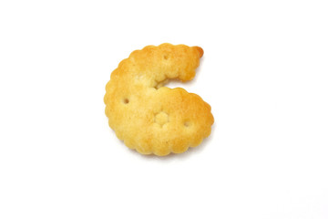 Yellow cookies in the form of figures
