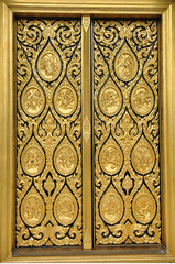 The Door of Church with Jesus Sculpture