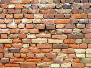 red old brick wall