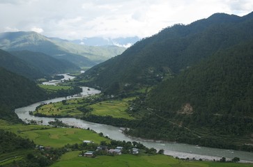 Fototapeta na wymiar Dolina Punakha