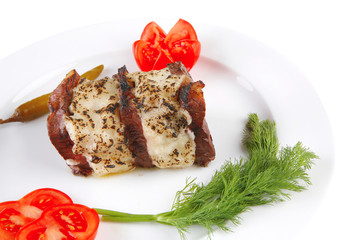 roast fillet in cheese