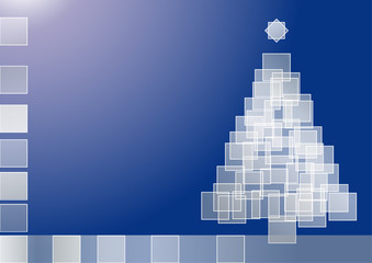 Geometric white Christmas Tree