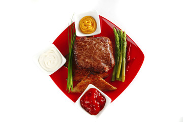 bbq meat with spices