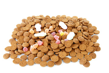 Pile of typical dutch sweets: pepernoten (ginger nuts)