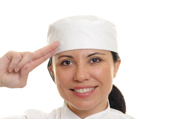 Smiling chef salute
