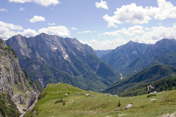 Fototapeta na wymiar julian alps in the summer, slovenia
