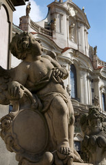 Fototapeta na wymiar Angel from Prague - baroque Trinity column