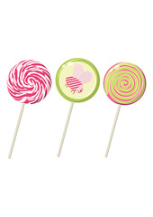 Set of the lollipops