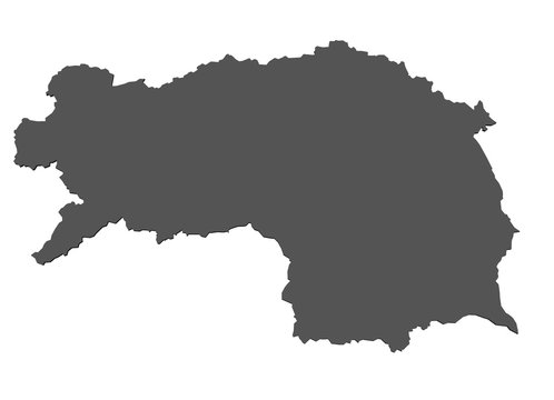 Karte der Steiermark - isoliert