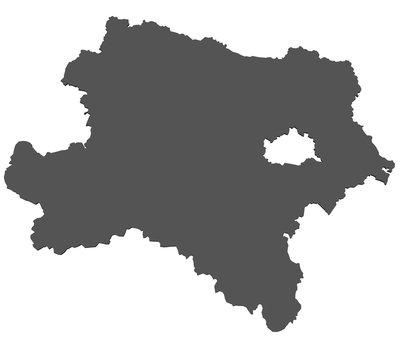 Karte von Niederösterreich - isoliert
