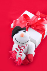 Snowman and giftbox