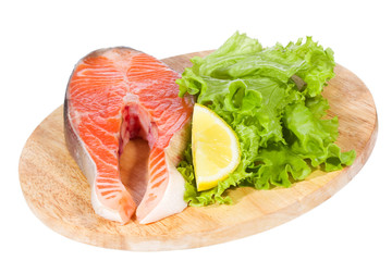 fresh salmon steak