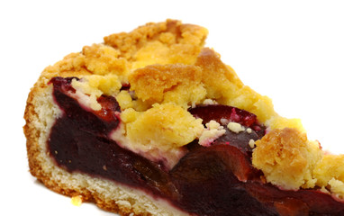 Freshly baked plum cake