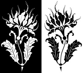 stylized flower, vector illustration