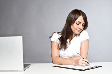 writing in office
