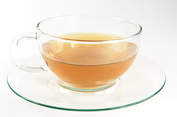 Glastasse mit Tee