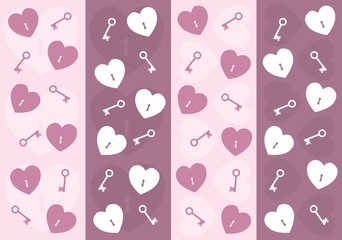 key of heart background