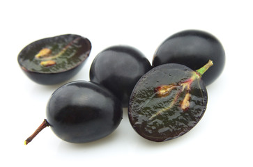 Berries of black grapes
