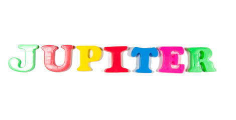 jupiter written in fridge magnets