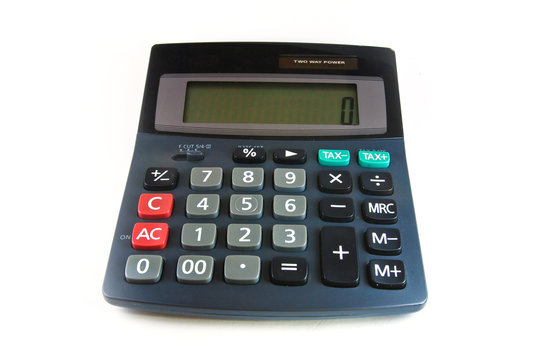black calculator isolated