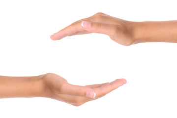 Two hands isolated