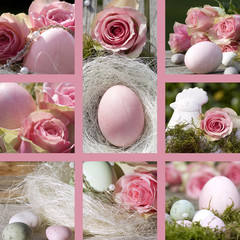 Collage easter in pink