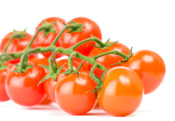 cherry tomatoes on the white