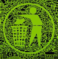 trash symbol made from little ecology icons