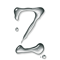 Water letter Z