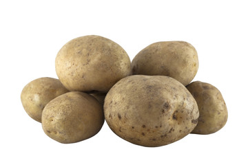 Potatoes with clipping path