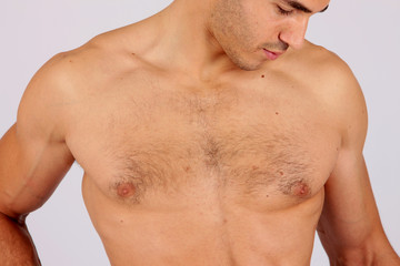 Topless Young Man. Model Released