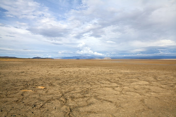 Fototapeta na wymiar Zzyzx Dry Lake na mokro.