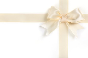 Light yellow ribbon with bow