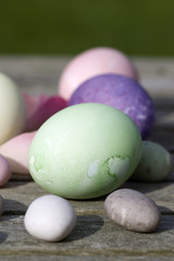 Easter eggs in pastel