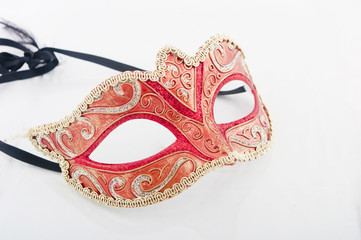 red and gold mask