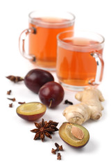 Plum tea with spices