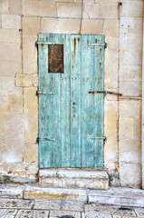 Wooden door.