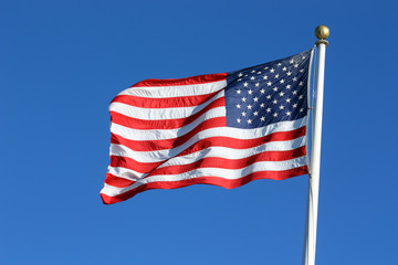 Bandiera americana al vento