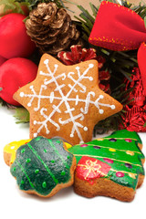 Assorted cookies and Christmas wreath