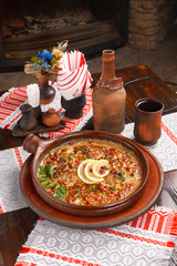 Zander with dressing